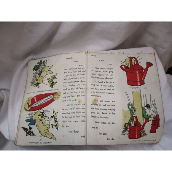 Peter Rabbit1908 Hurst & Co, Limp Cloth books Children's books, Antique cloth - Picture 6 of 10